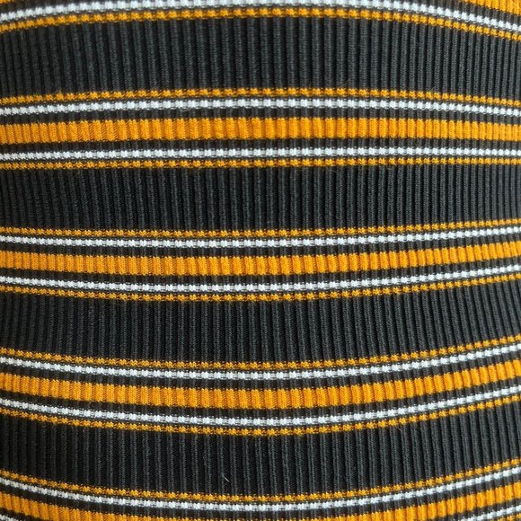 BOOHOO STRIPE RIB SHORT SLEEVE BODYCON MIDI DRESS - Picture 6 of 7